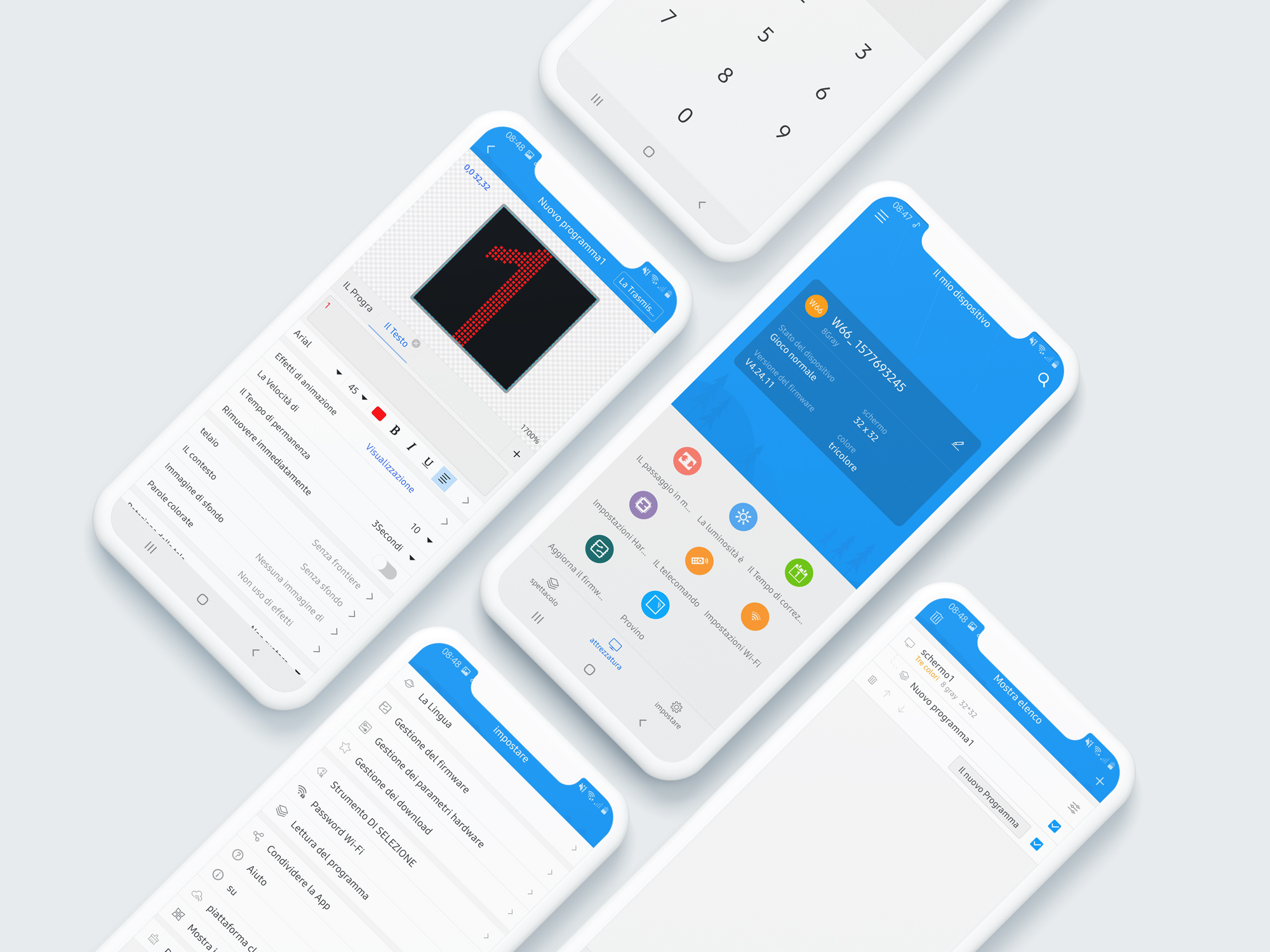 Applicazione gestione display alfanumerico