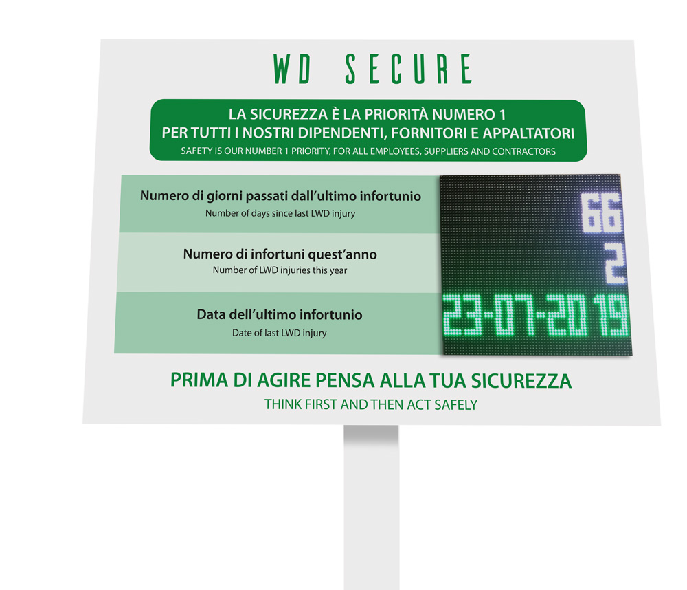 Display WD Secure per la prevenzione degli infortuni