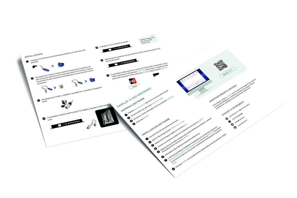 Flyer gestione sincrona display fullcolor